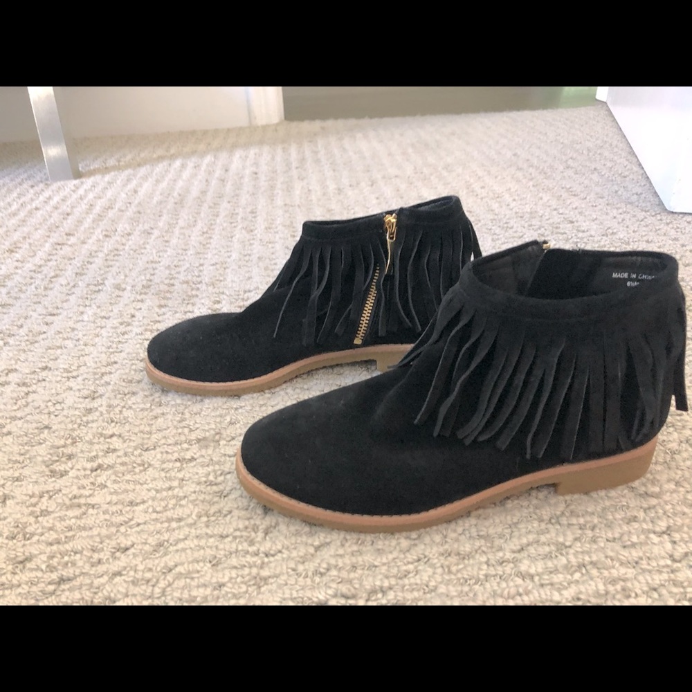 Kate Spade suede tassel booties